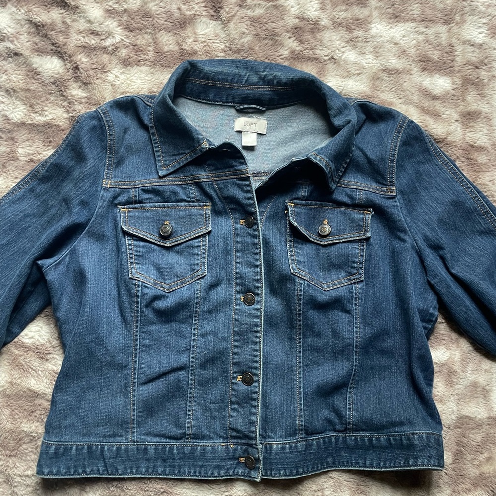 LOFT Classic Blue Jean Jacket